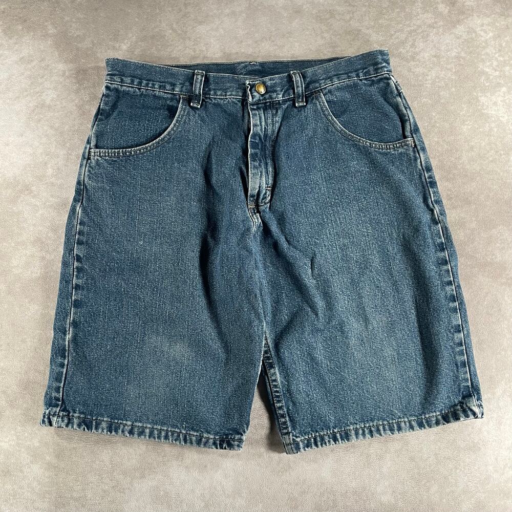 Vintage Y2K Rustler Dark Wash Denim Shorts 30W 10 Inseam